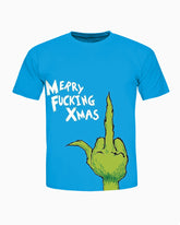 Men's Big & Tall Merry Fucking Xmas Print T-Shirt Shorts Set